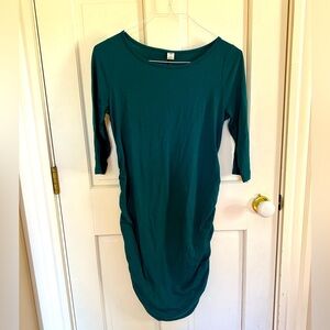 Old Navy Forest Green Maternity Dress Medium